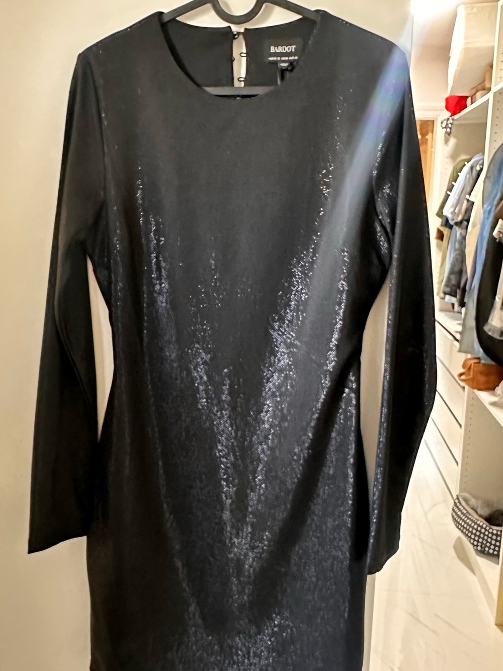 Bardot Black Open-Back Mini Dress – Never Worn